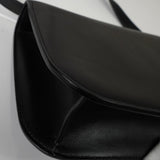 サンローラン サッチェル YSLロゴ レザー ショルダーバッグ ブラック - NEWSED