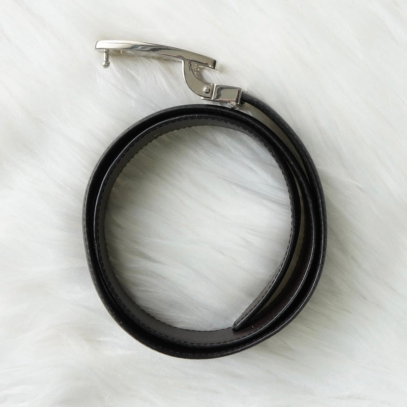 イヴサンローラン ヴィンテージ YSLロゴ シルバー金具 ベルト ブラック レディース - NEWSED