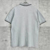 灰色复古 YSL 徽标刺绣短袖 Polo 衫