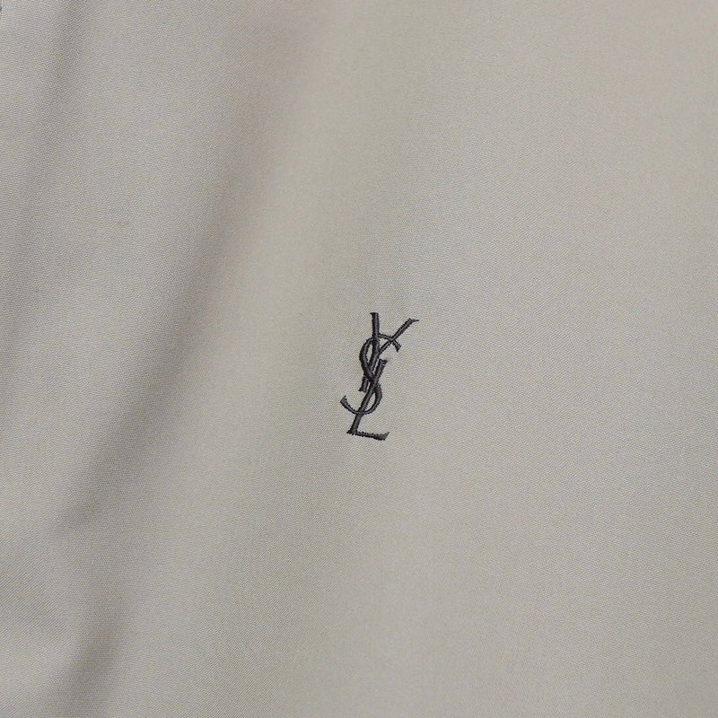 イヴサンローラン ヴィンテージ YSLロゴ リバーシブル ブルゾン カーキ / ベージュ - NEWSED