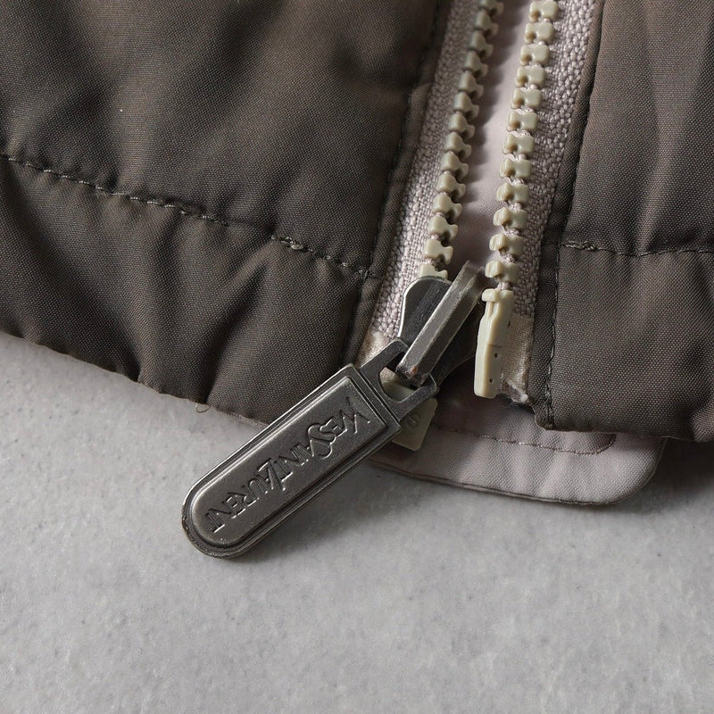 イブ サンローラン ヴィンテージ リバーシブル YSLロゴ 中綿ジャケット ダウンジャケット ホワイトベージュ/グレージュ - NEWSED