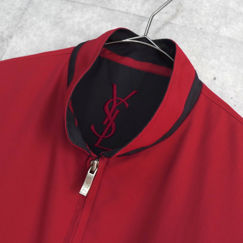 イヴ サンローラン ヴィンテージ YSLロゴ ブルゾン レッド - NEWSED