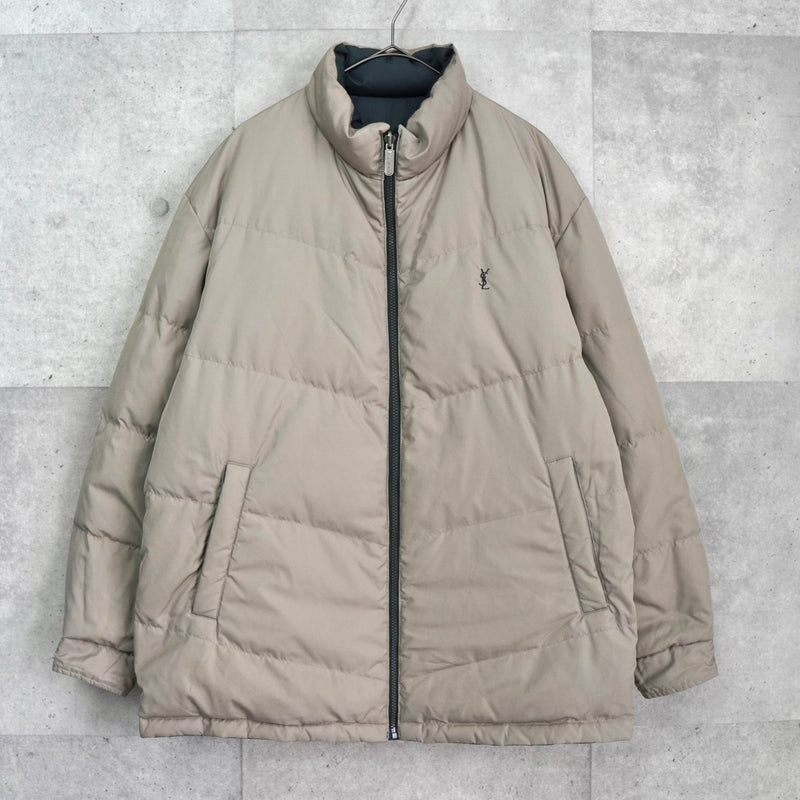 イヴ サンローラン ヴィンテージ リバーシブル YSLロゴ 刺繍 中綿