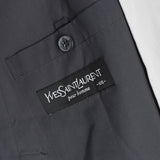 イヴ サンローラン ヴィンテージ YSLロゴ ブルゾン ジャケット ネイビー / グレー - NEWSED