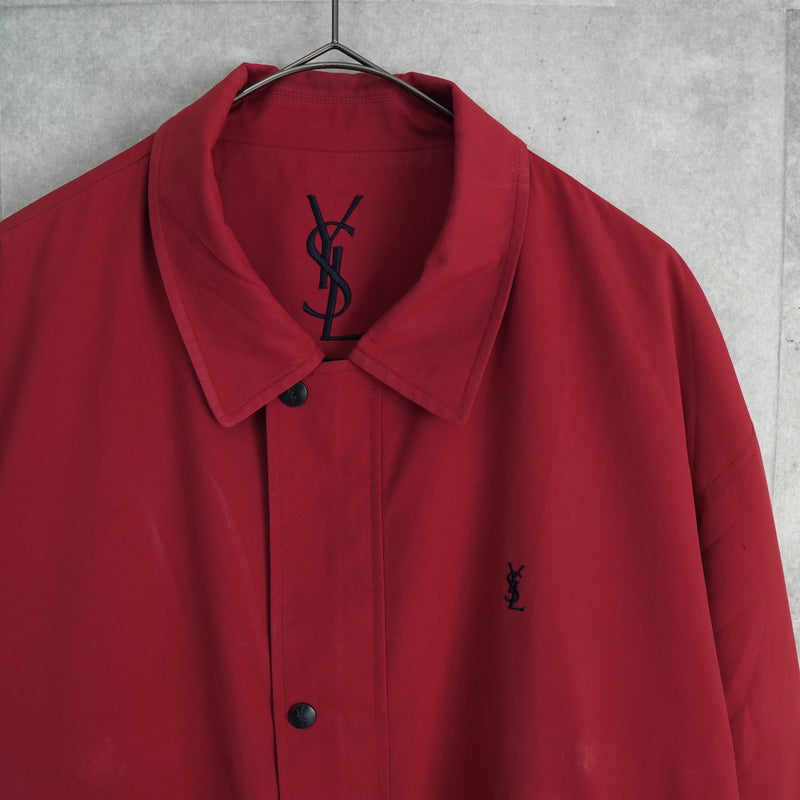 イヴ サンローラン ヴィンテージ YSLロゴ ブルゾン ジャケット レッド