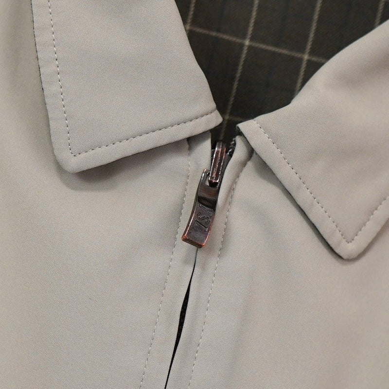 イヴサンローラン ヴィンテージ YSLロゴ リバーシブル ブルゾン カーキ / ベージュ - NEWSED