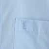 Yves Saint Laurent YSL logo embroidered long sleeve shirt in sax blue
