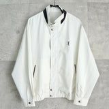イヴ サンローラン ヴィンテージ YSLロゴ ブルゾン ジャケット ホワイト / ネイビー - NEWSED