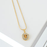 イヴ サンローラン ヴィンテージ YSLロゴ カサンドラロゴ ネックレス GP ゴールド ラインストーン - NEWSED