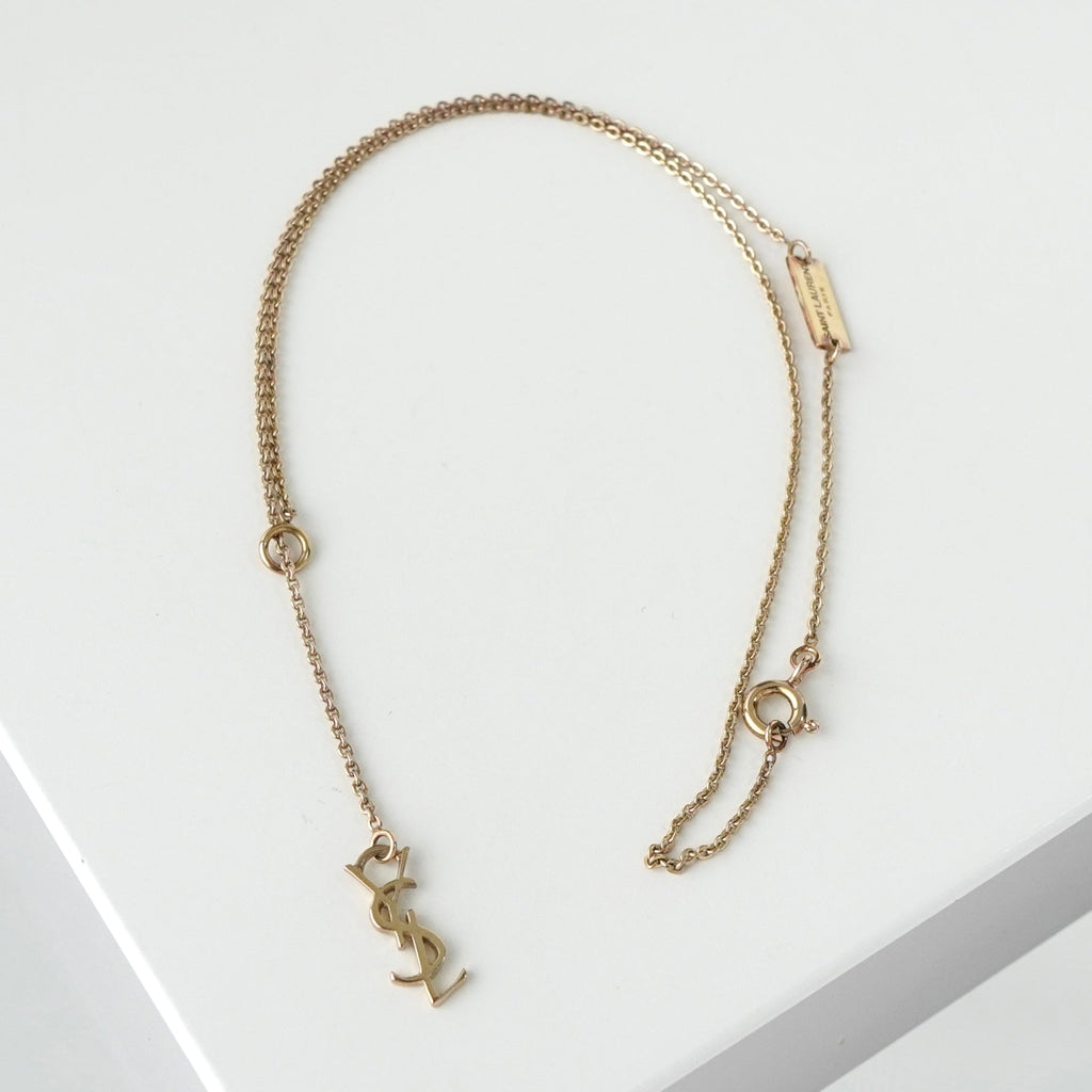 イヴサンローラン YSLロゴ GPゴールド ネックレス 箱付き