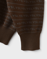 イヴ サンローラン ヴィンテージ YSLロゴ総柄 ニット セーター ブラウン L メンズ レディース - NEWSED