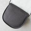 Vintage Yves Saint Laurent YSL logo triangle plate gold PVC shoulder bag pochette black