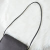 Vintage Yves Saint Laurent YSL logo triangle plate gold PVC shoulder bag pochette black