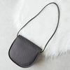Vintage Yves Saint Laurent YSL logo triangle plate gold PVC shoulder bag pochette black