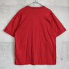 イヴ・サンローラン ヴィンテージ カサンドラロゴ YSLロゴ 刺繍 Tシャツ レッド