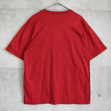 イヴ・サンローラン ヴィンテージ カサンドラロゴ YSLロゴ 刺繍 Tシャツ レッド - NEWSED