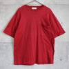 イヴ・サンローラン ヴィンテージ カサンドラロゴ YSLロゴ 刺繍 Tシャツ レッド