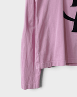 イヴ サンローラン ヴィンテージ ベロア YSLロゴ 長袖Tシャツ ロンT ピンク パープル S レディース - NEWSED