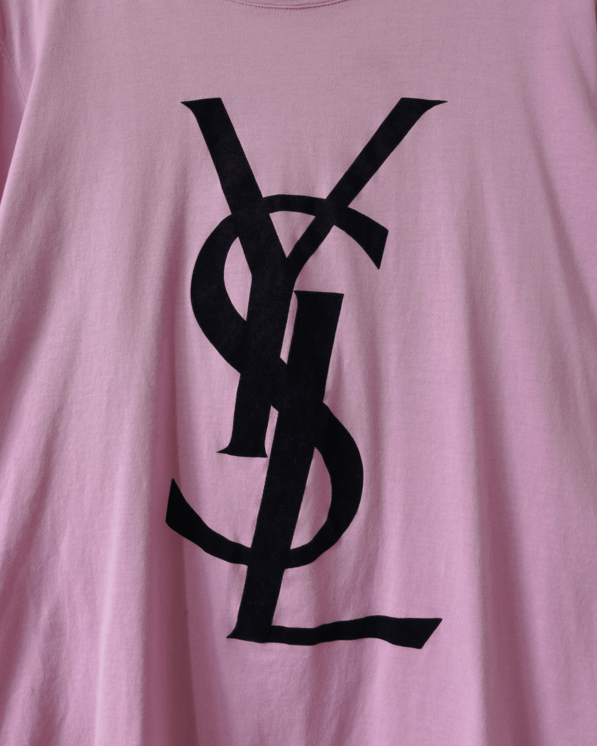 イヴ サンローラン ヴィンテージ ベロア YSLロゴ 長袖Tシャツ ロンT ピンク パープル S レディース - NEWSED