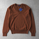 イヴサンローラン ヴィンテージ YSLロゴ ウール ニット Vネック デッドストック品 - NEWSED