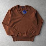 イヴサンローラン ヴィンテージ YSLロゴ ウール ニット Vネック デッドストック品 - NEWSED