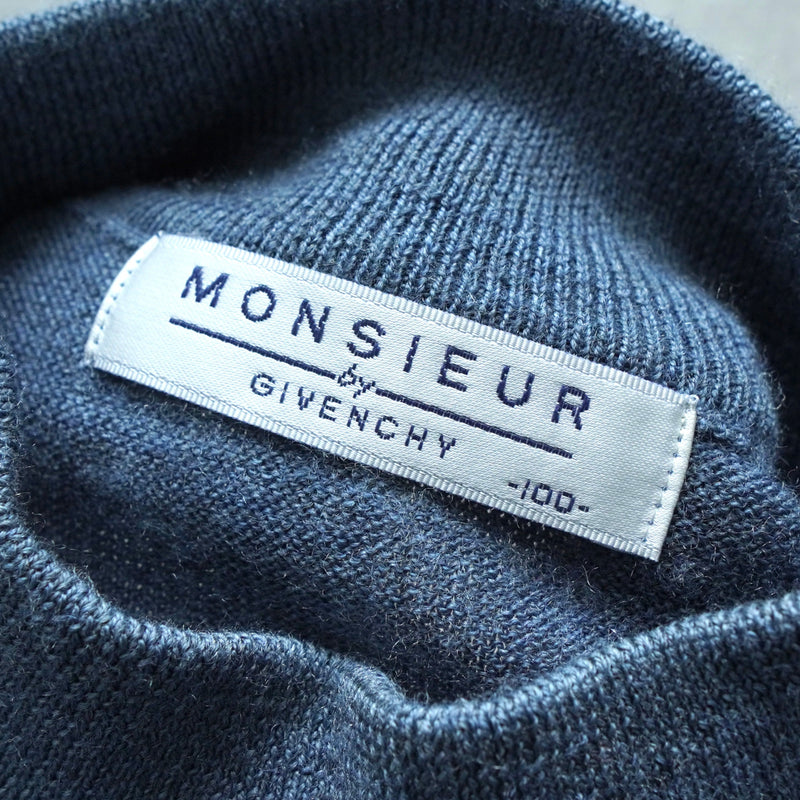 ジバンシィ 4Gロゴ モックネック ニット ブルー