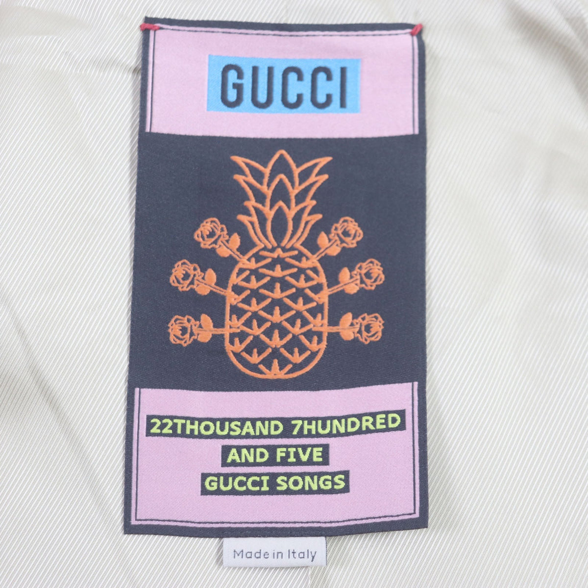 グッチ パイナップル 刺繍・アップリケ付き フーテッド ZIP ジャケット マルチ 48 メンズ - NEWSED
