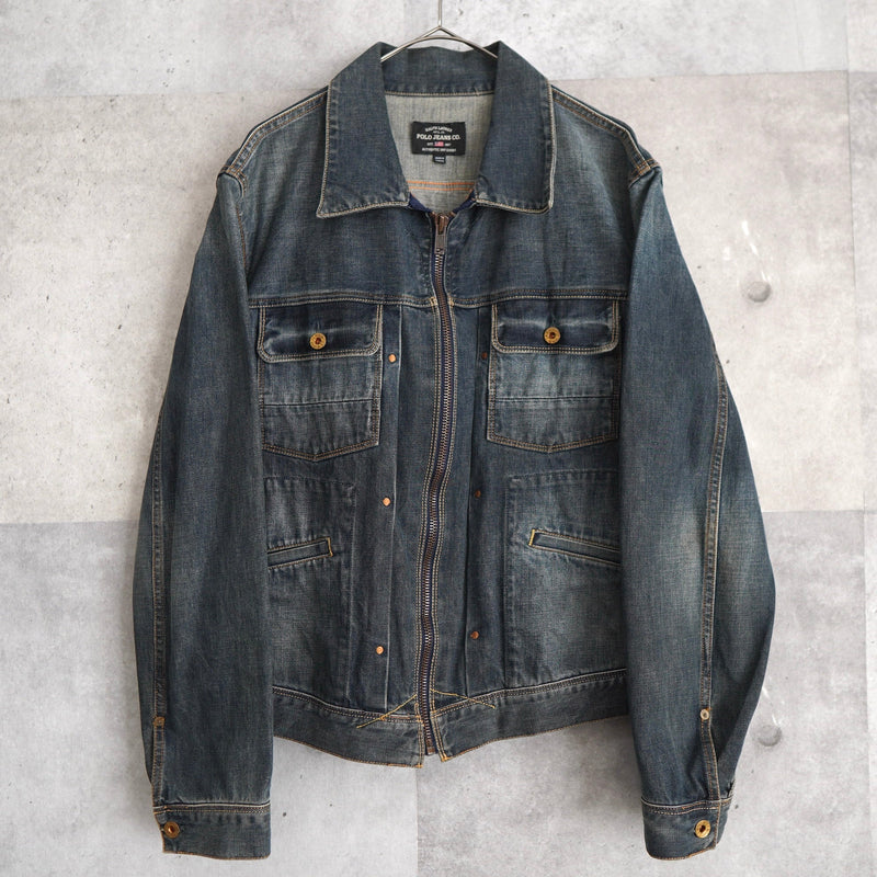 Zip - up Denim Jacket - NEWSED
