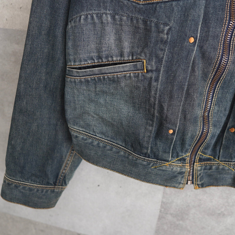 Zip - up Denim Jacket - NEWSED