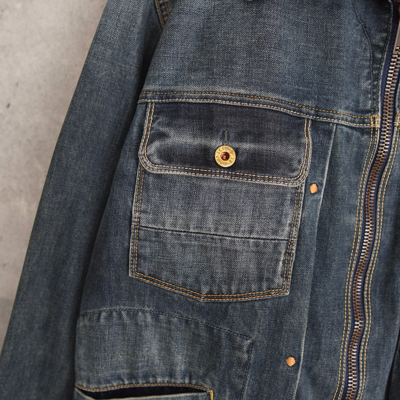 Zip - up Denim Jacket - NEWSED