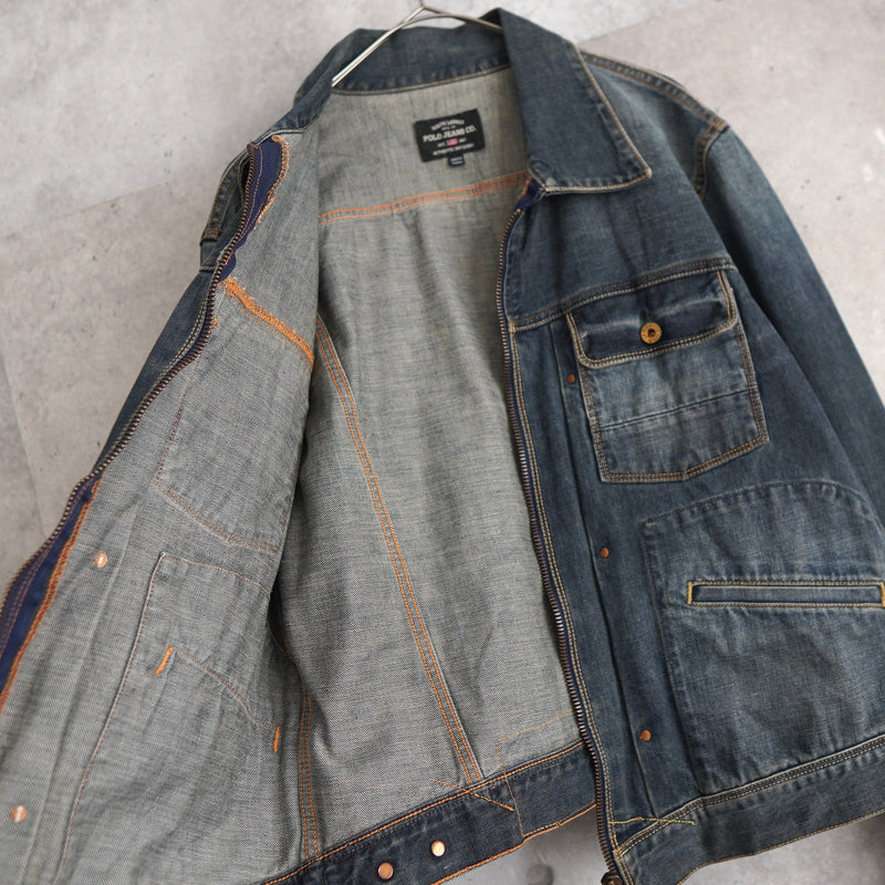 Zip - up Denim Jacket - NEWSED