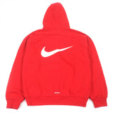 シュプリーム ナイキ Zip Up Hooded Sweatshirt スウッシュ ロゴエンブロイダリー ジップ パーカー レッド M メンズ - NEWSED