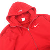 シュプリーム ナイキ Zip Up Hooded Sweatshirt スウッシュ ロゴエンブロイダリー ジップ パーカー レッド M メンズ
