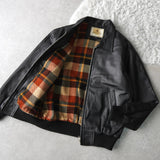 Zip - up Leather Blouson - NEWSED