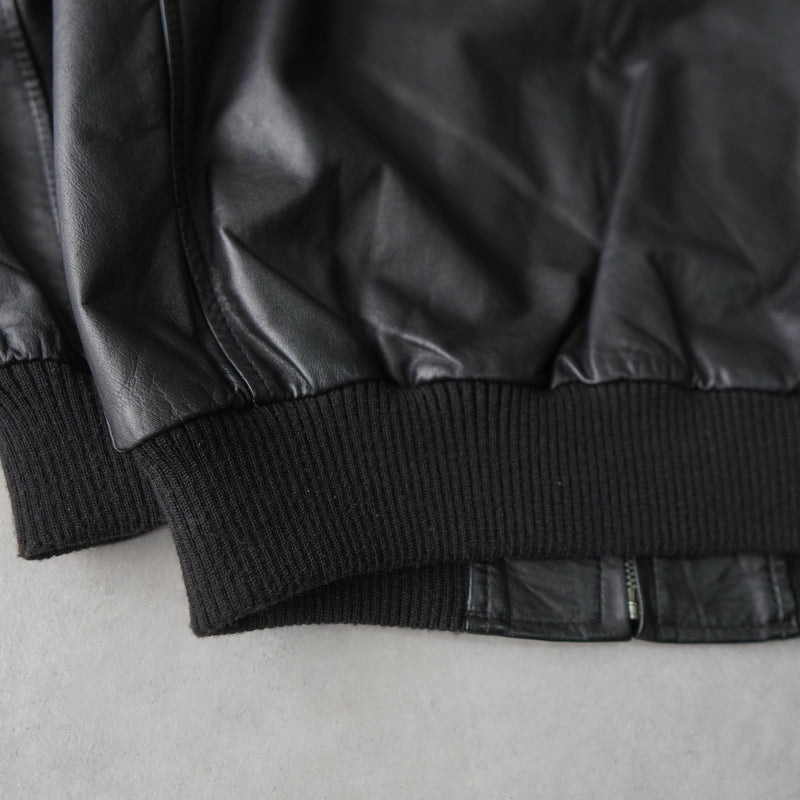 Zip - up Leather Blouson - NEWSED