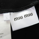 ミュウミュウ ロゴテープ クロップド ZIP UP ジャケット ブラック S レディース - NEWSED