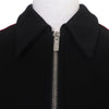 ミュウミュウ ロゴテープ クロップド ZIP UP ジャケット ブラック S レディース