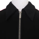 ミュウミュウ ロゴテープ クロップド ZIP UP ジャケット ブラック S レディース - NEWSED