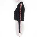 ミュウミュウ ロゴテープ クロップド ZIP UP ジャケット ブラック S レディース - NEWSED