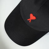 アミパリ アミ パリス ハートロゴ キャップ ブラック