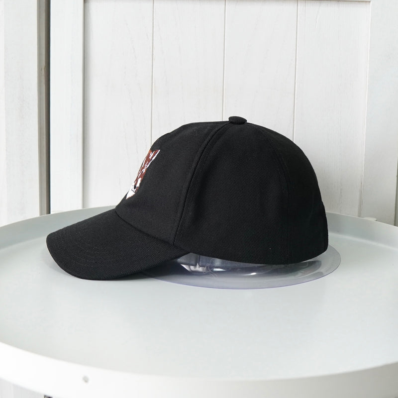 メゾン キツネ フォックスヘッド キャップ ブラック