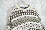 VINTAGE｜90's｜Patterned sweater｜Made in USA