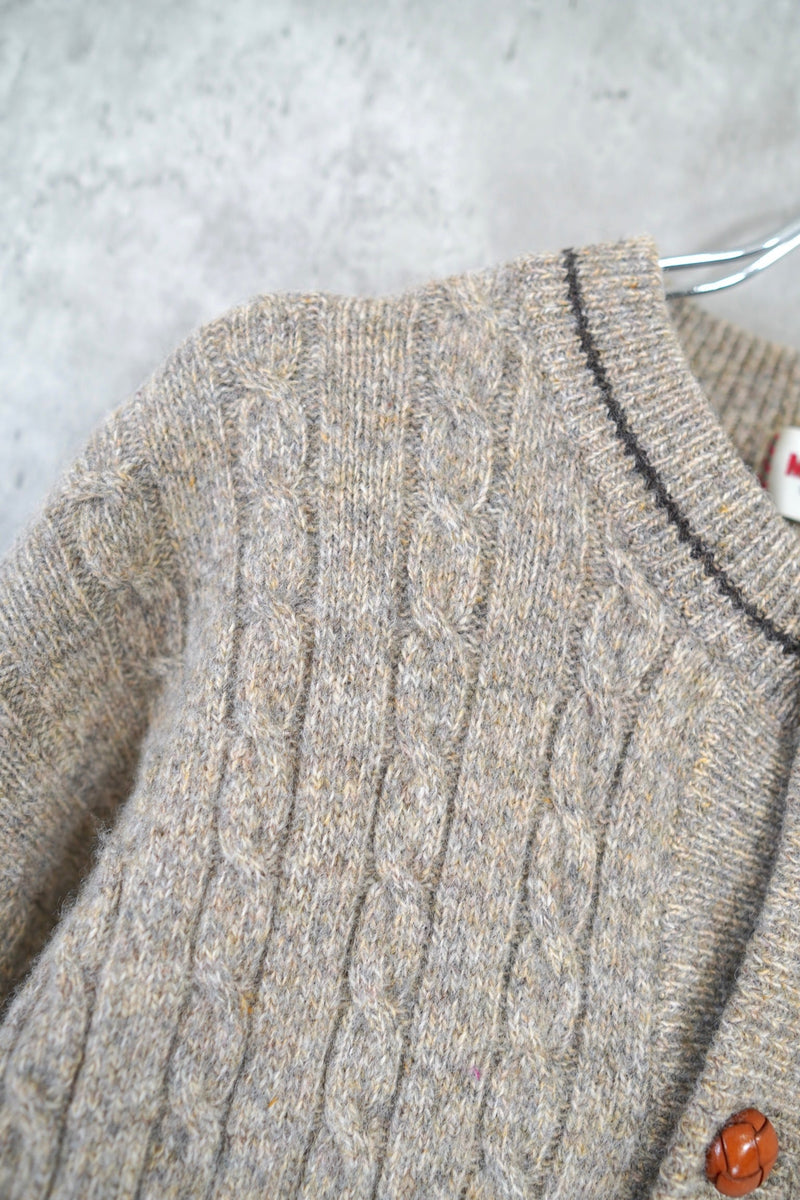 McGREGOR｜Cable knitted wool cardigan