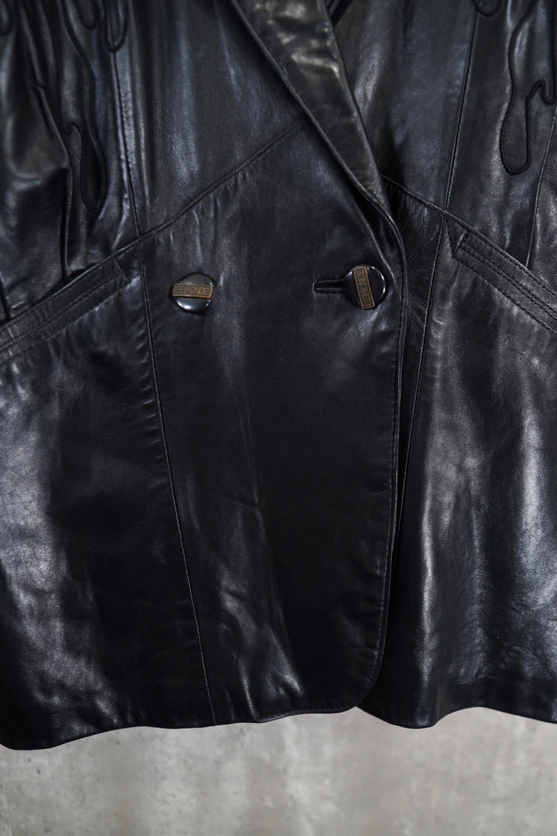 VINTAGE｜Black leather coat