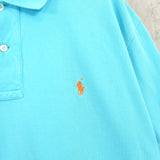 Logo embroidered short sleeve polo shirt