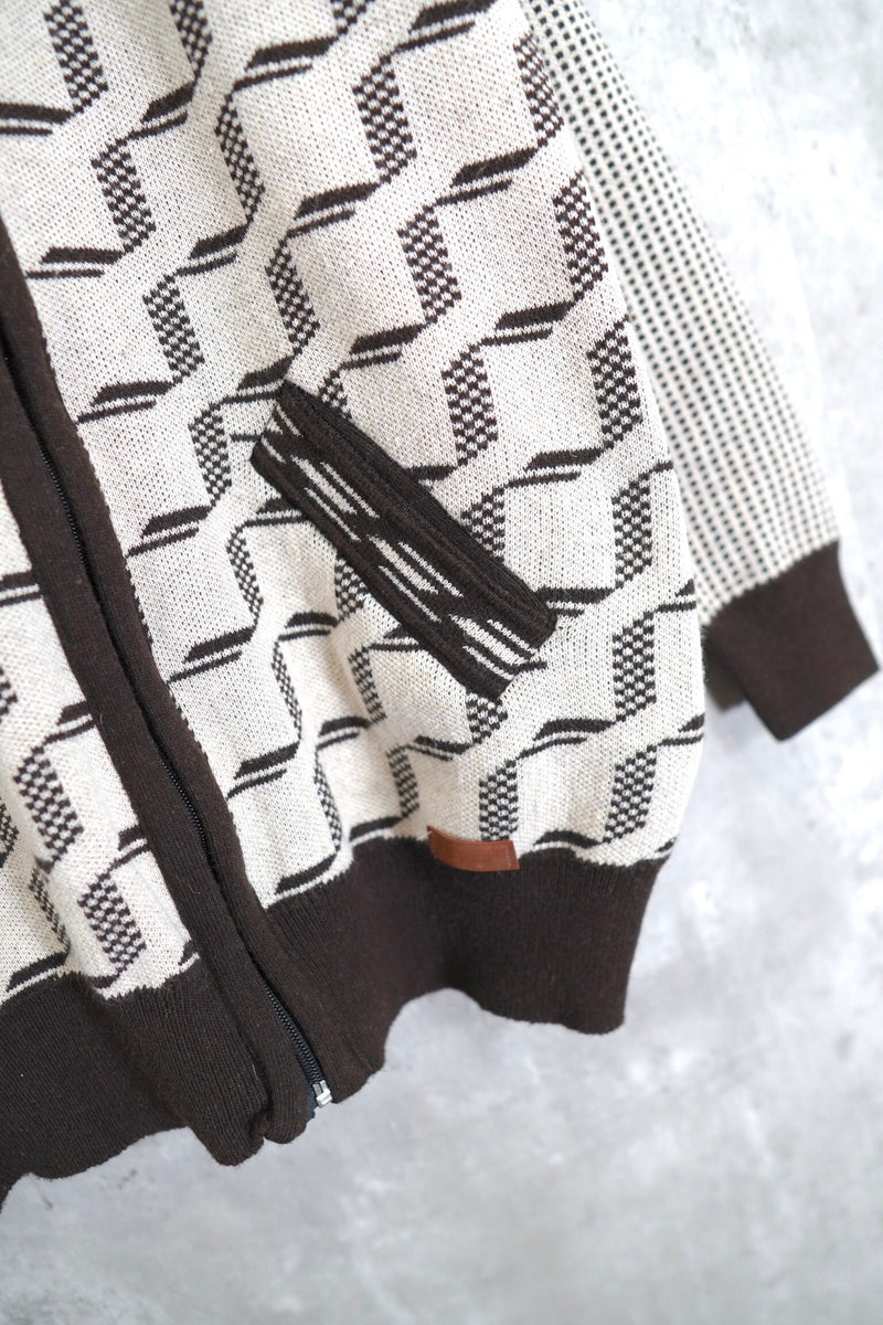 VINTAGE｜Full-zip knitted jacket