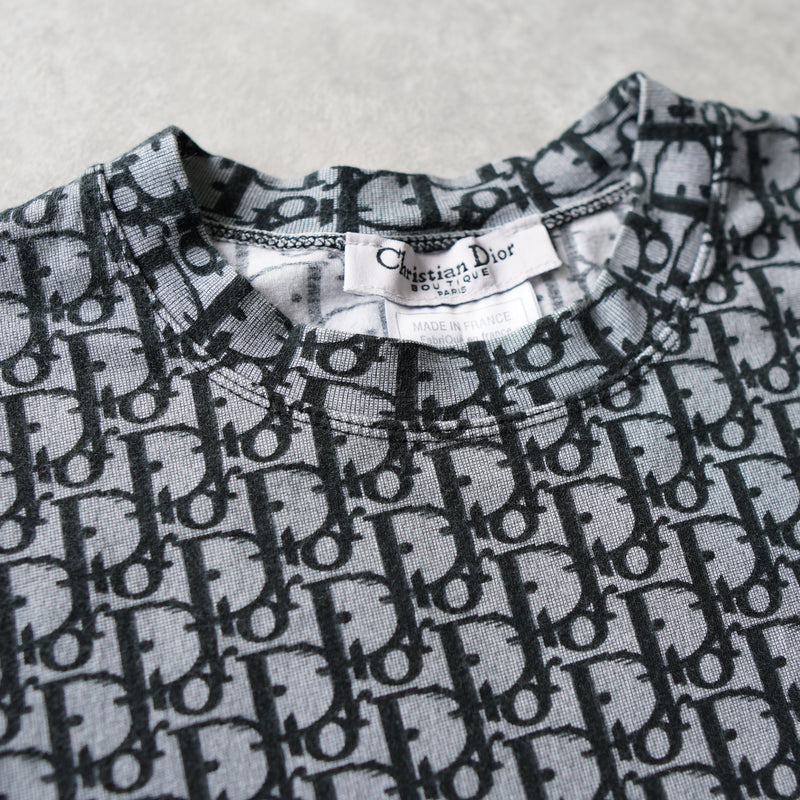 90's｜Trotter patterned short sleeve top｜Made in France