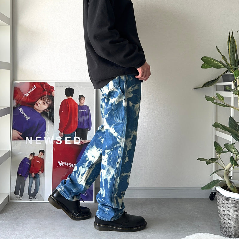 90's｜Remake tie-dye denim pants